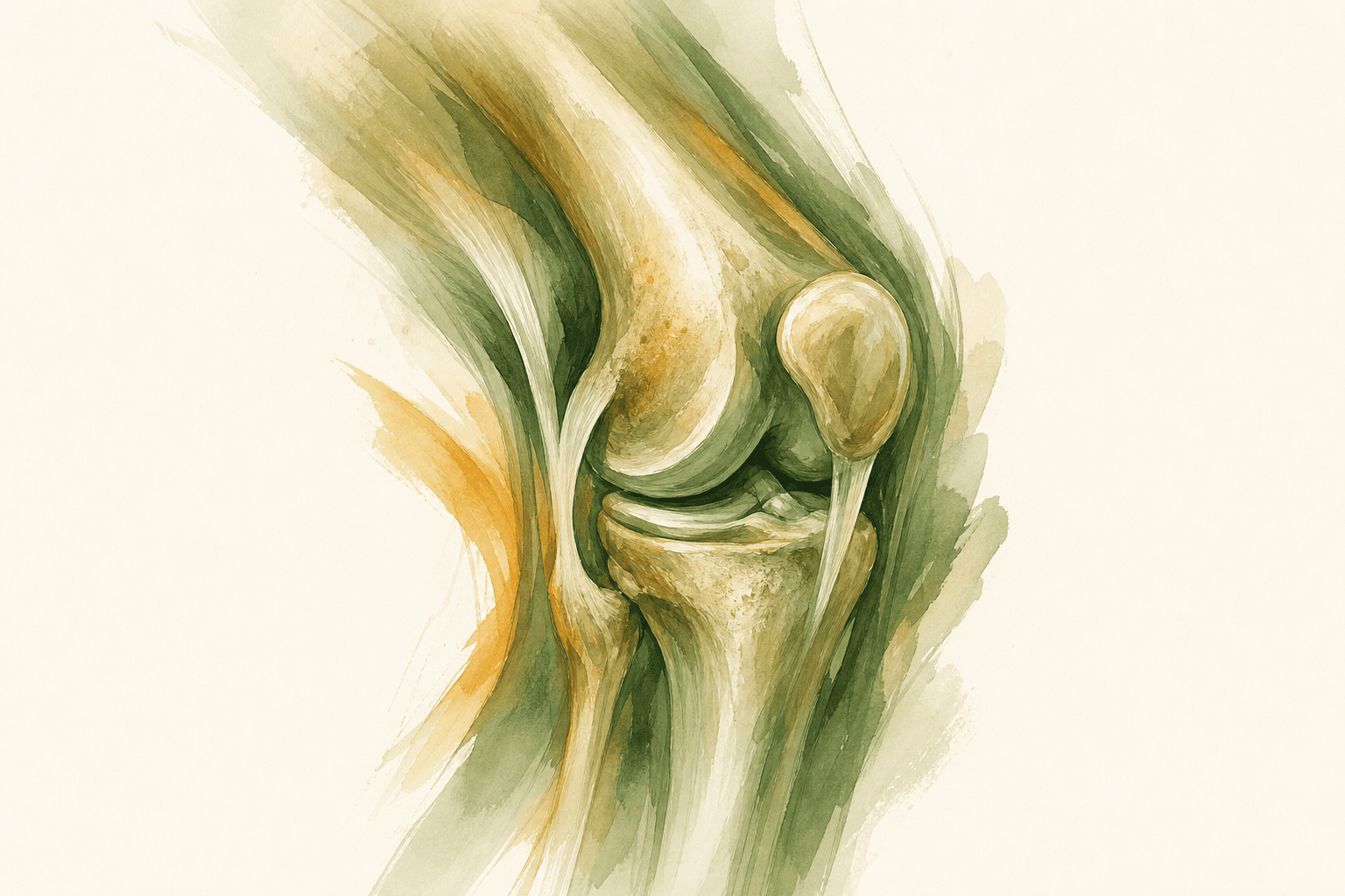 Illustration of the human knee joint