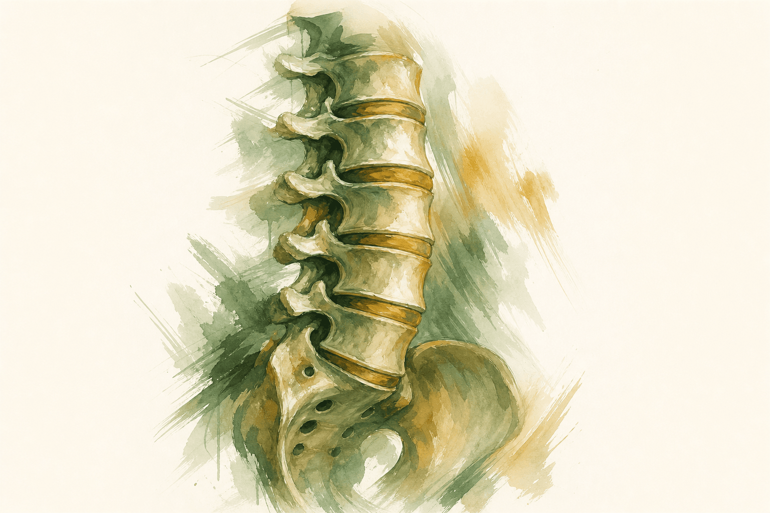 Illustration of the lumbar spine